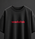 Wadafak: Black oversized tshirt