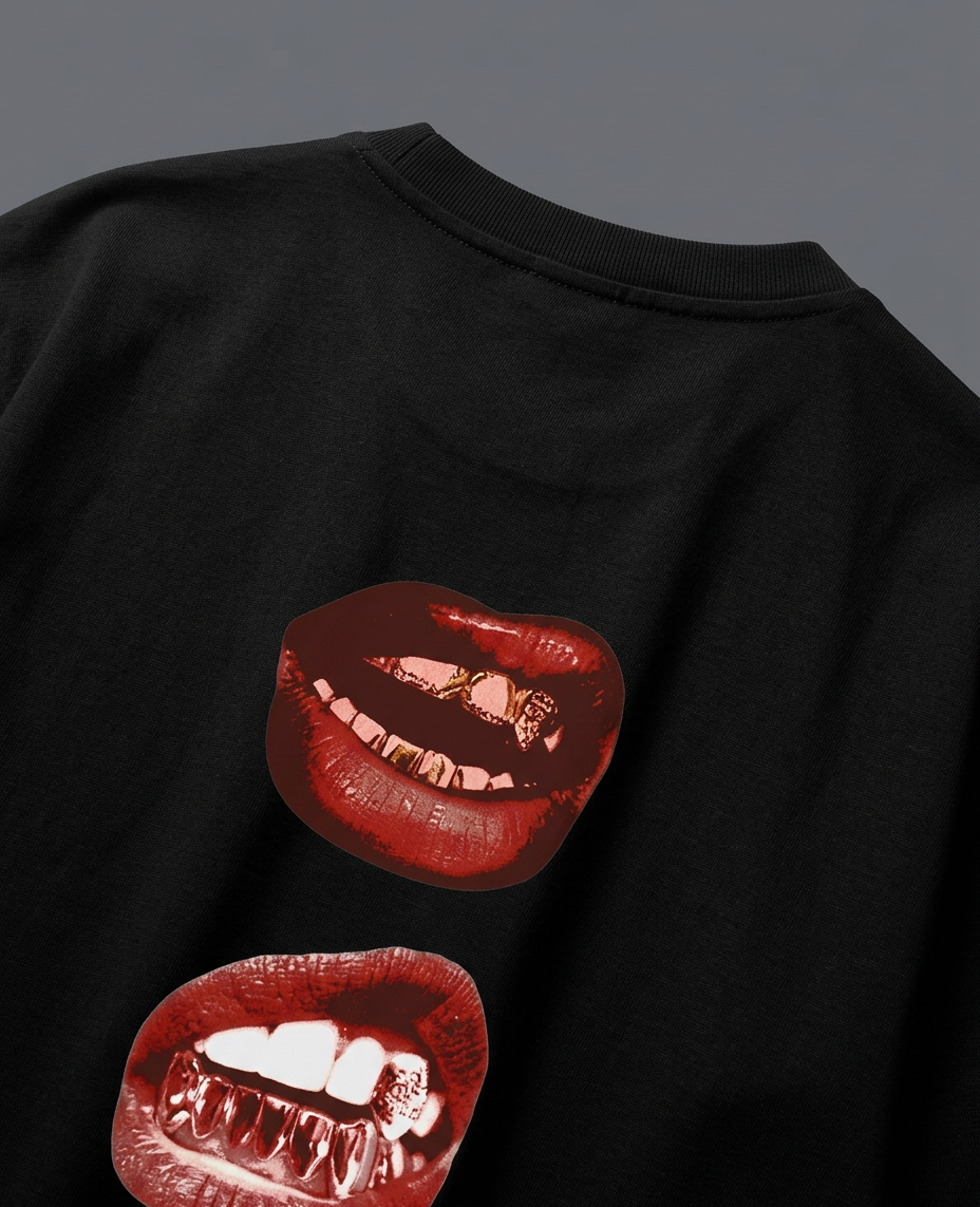 Black oversized tshirt: Wadafak 2.0
