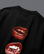 Black oversized tshirt: Wadafak 2.0