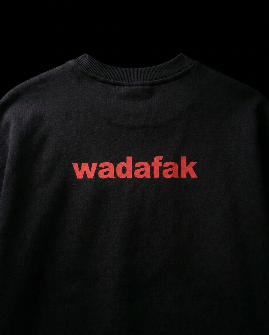 Wadafak: Black oversized tshirt
