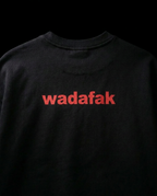 Wadafak: Black oversized tshirt