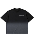 Black Ombré Wash Boxy Fit T-shirt Front Design