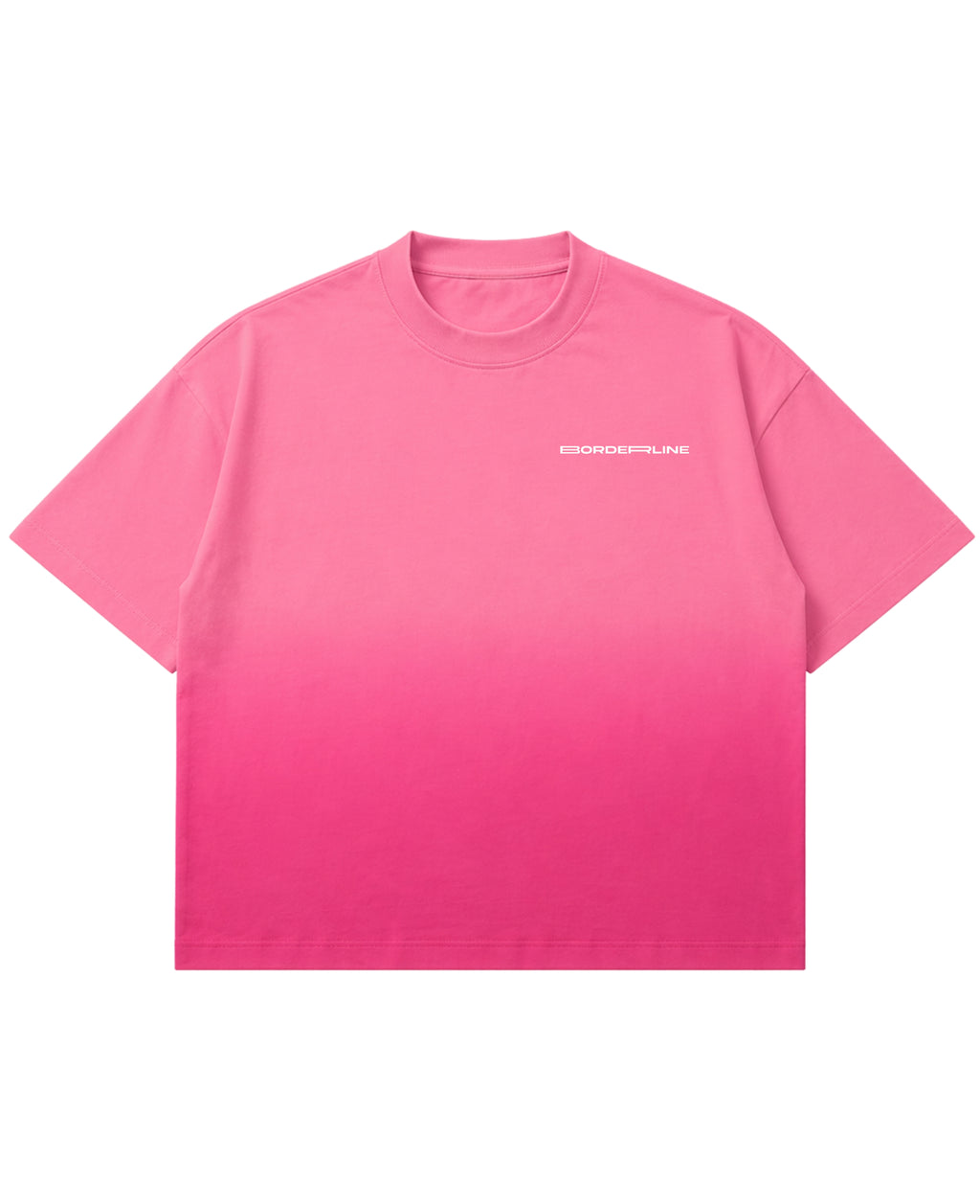 Pink Sunfade Ombré Wash Boxy Fit T-shirt Front Design