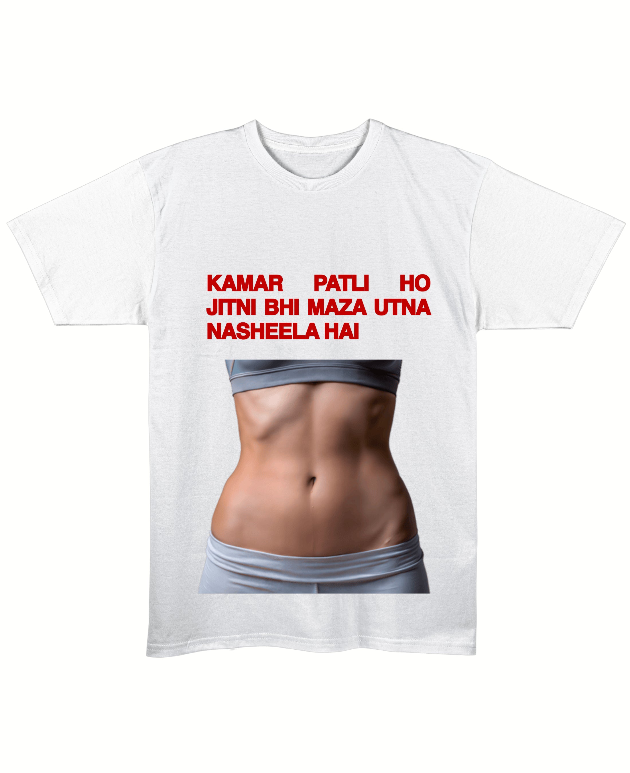 White Regular Fit T-shirt Front Design
