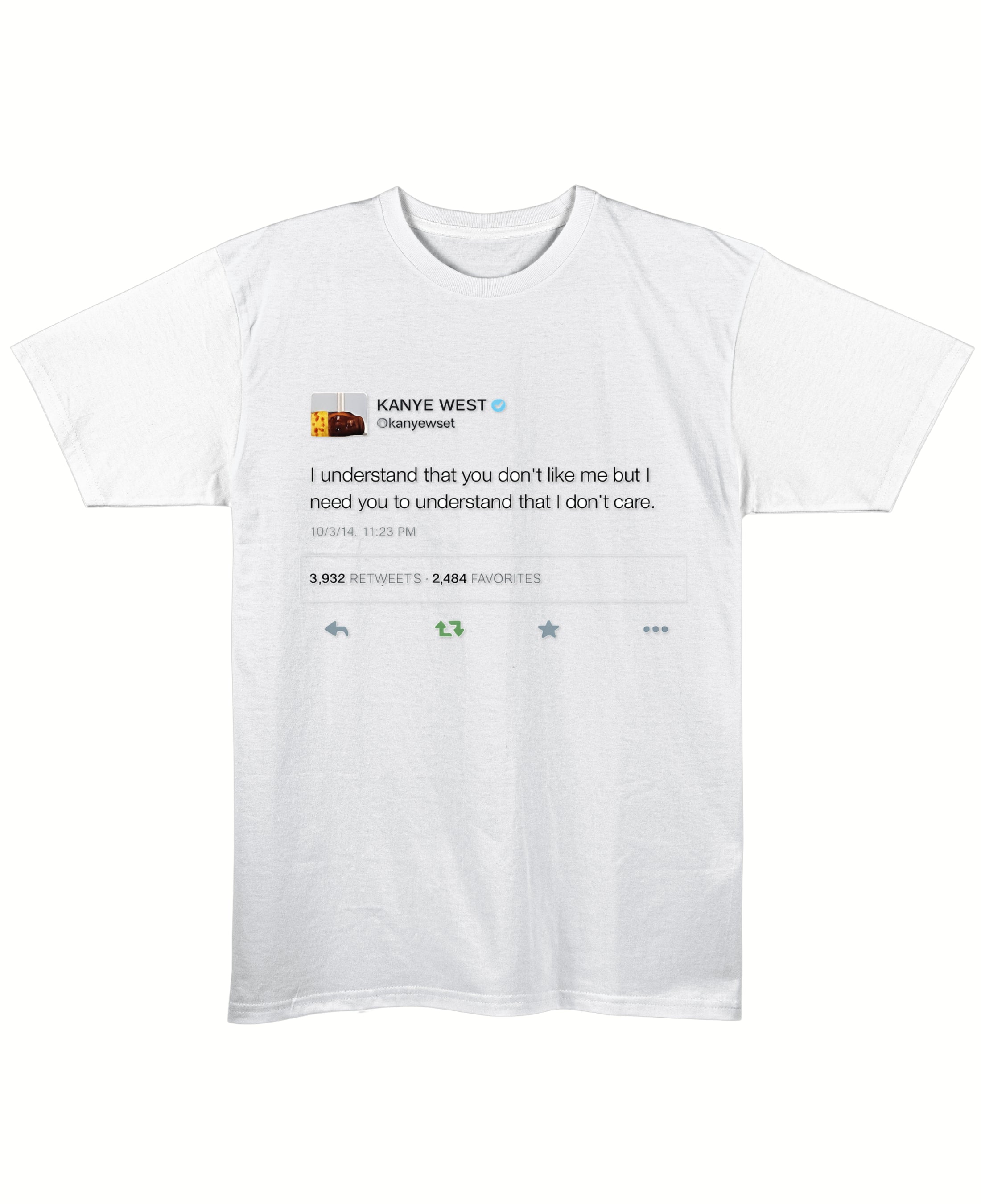 White Regular Fit T-shirt Front Design