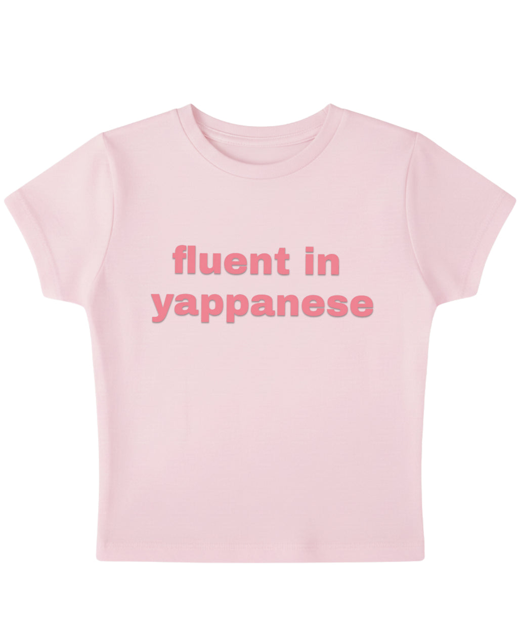 Baby Pink Baby Tee Front Design