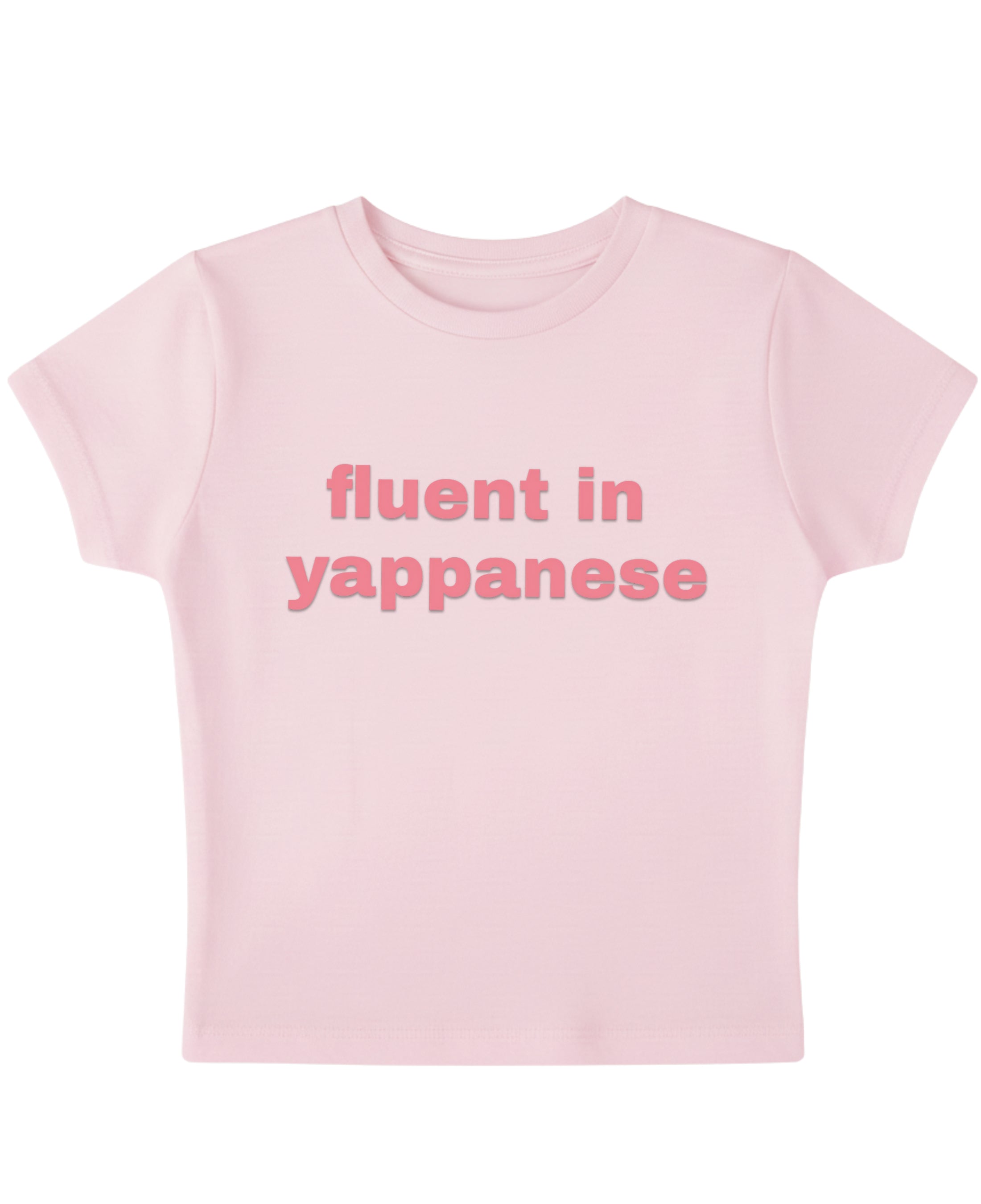 Baby Pink Baby Tee Front Design