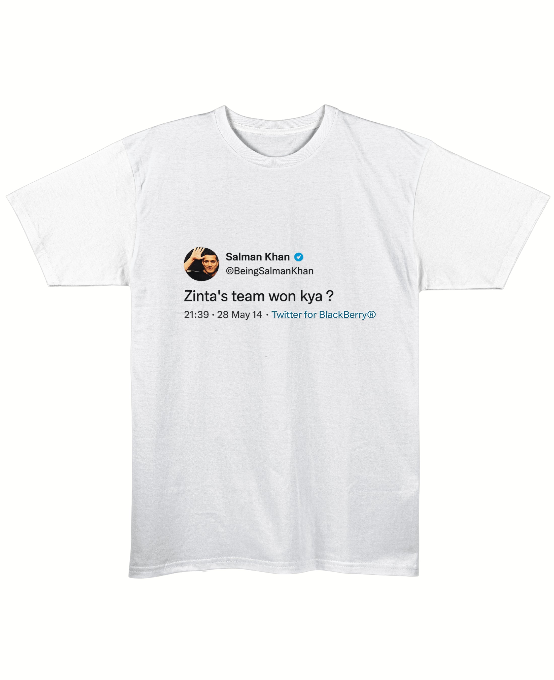 White Regular Fit T-shirt Front Design