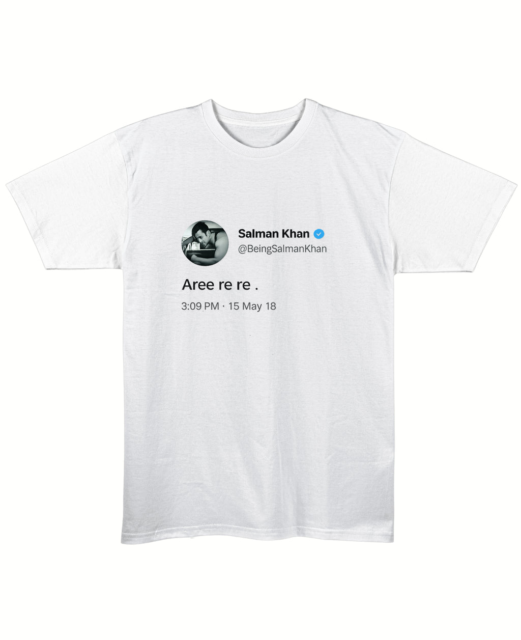 White Regular Fit T-shirt Front Design