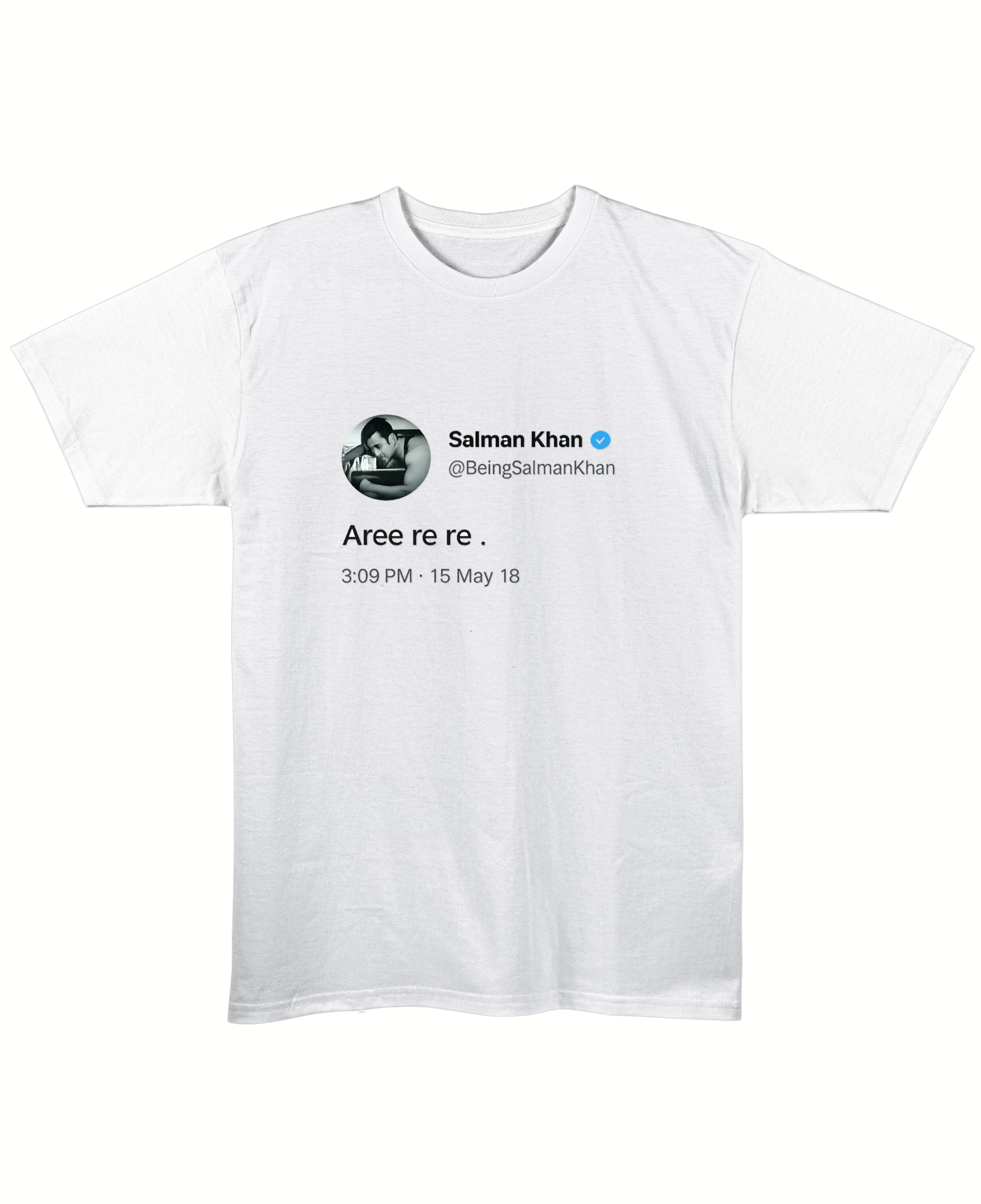 White Regular Fit T-shirt Front Design