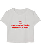 White Baby Tee Front Design