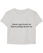 White Baby Tee Front Design