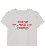 White Baby Tee Front Design
