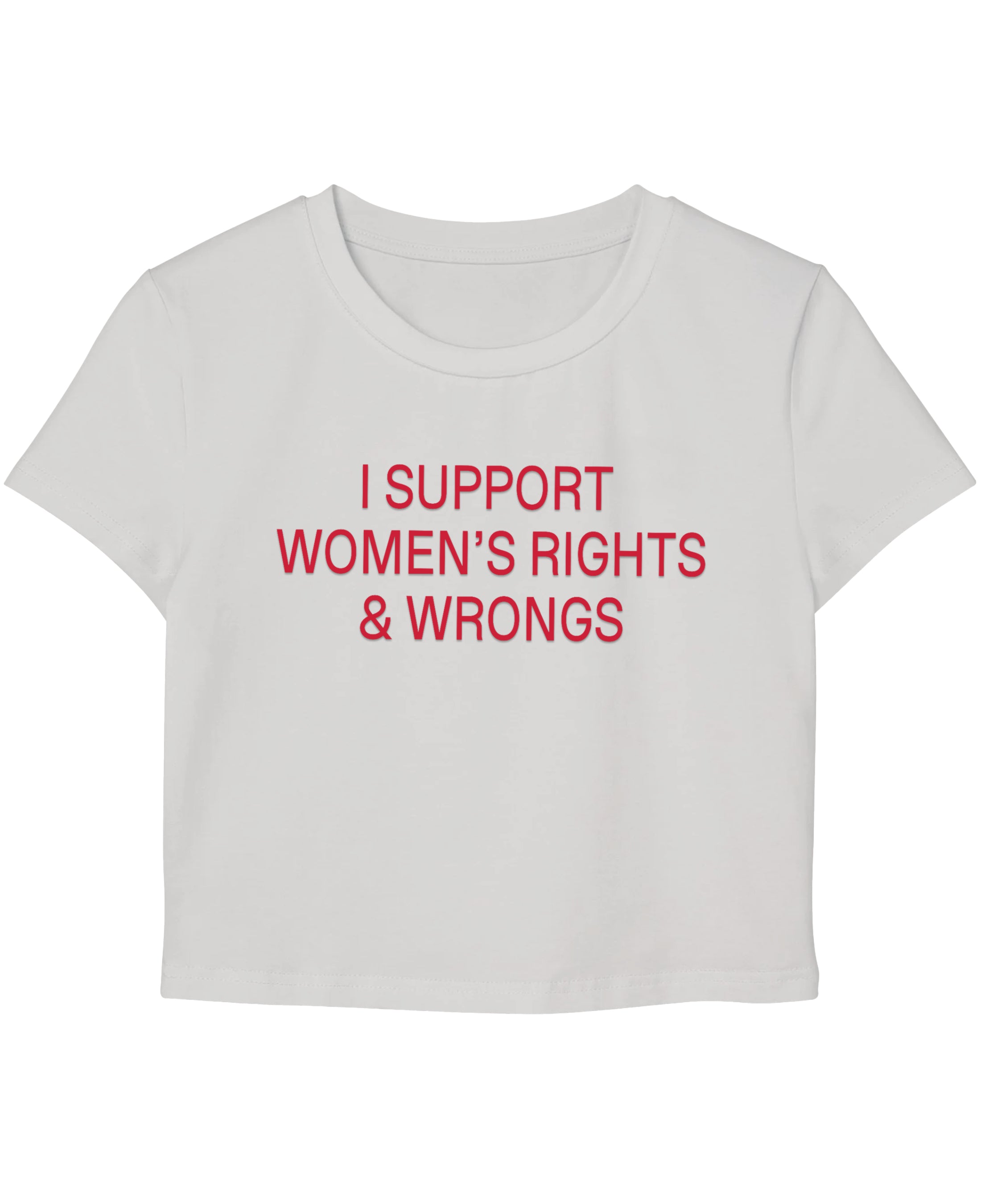 White Baby Tee Front Design