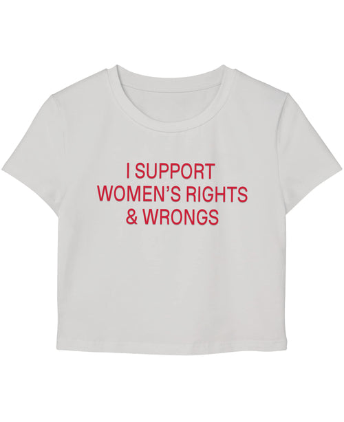 White Baby Tee Front Design