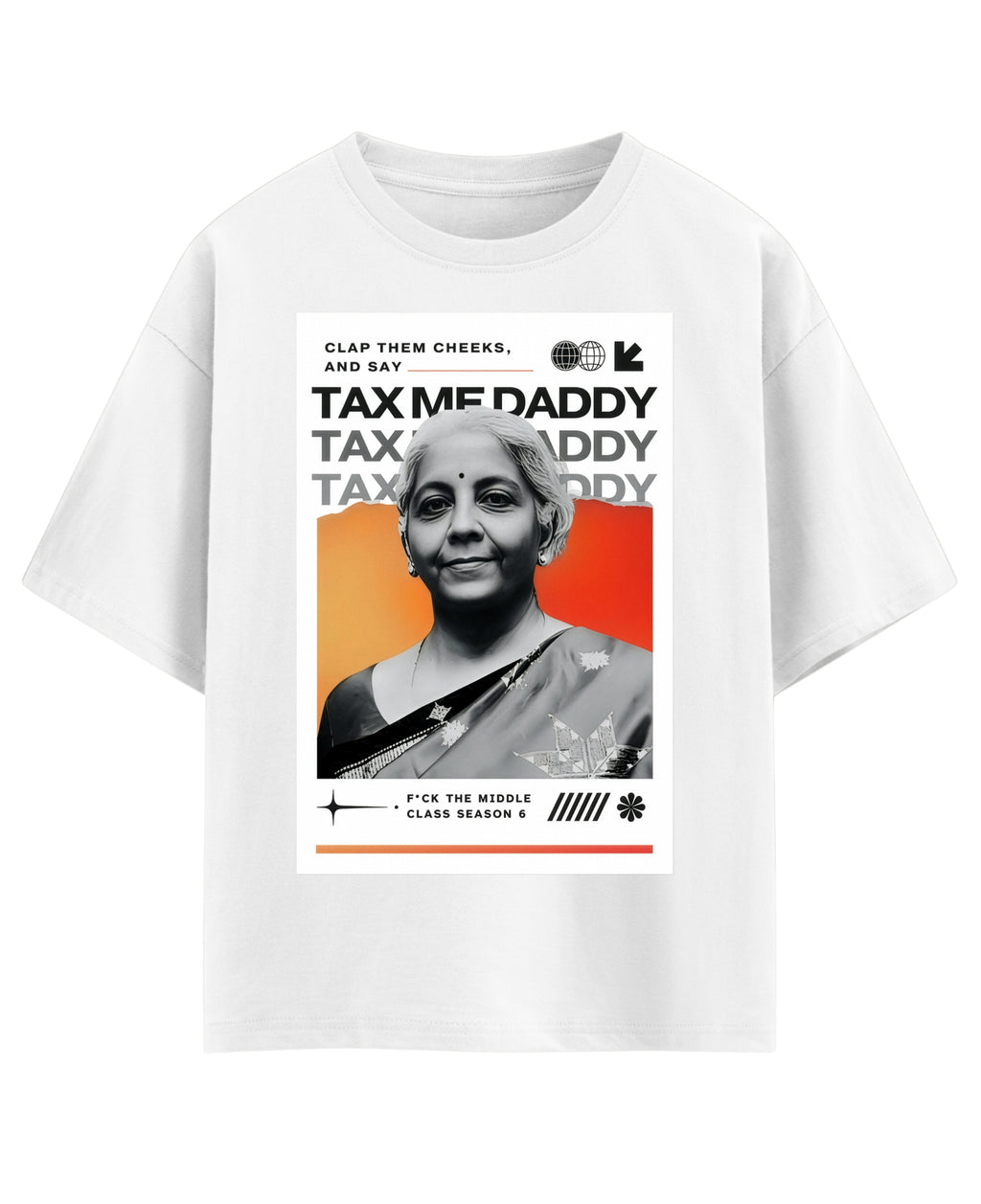 White Oversized T-shirt Front Design