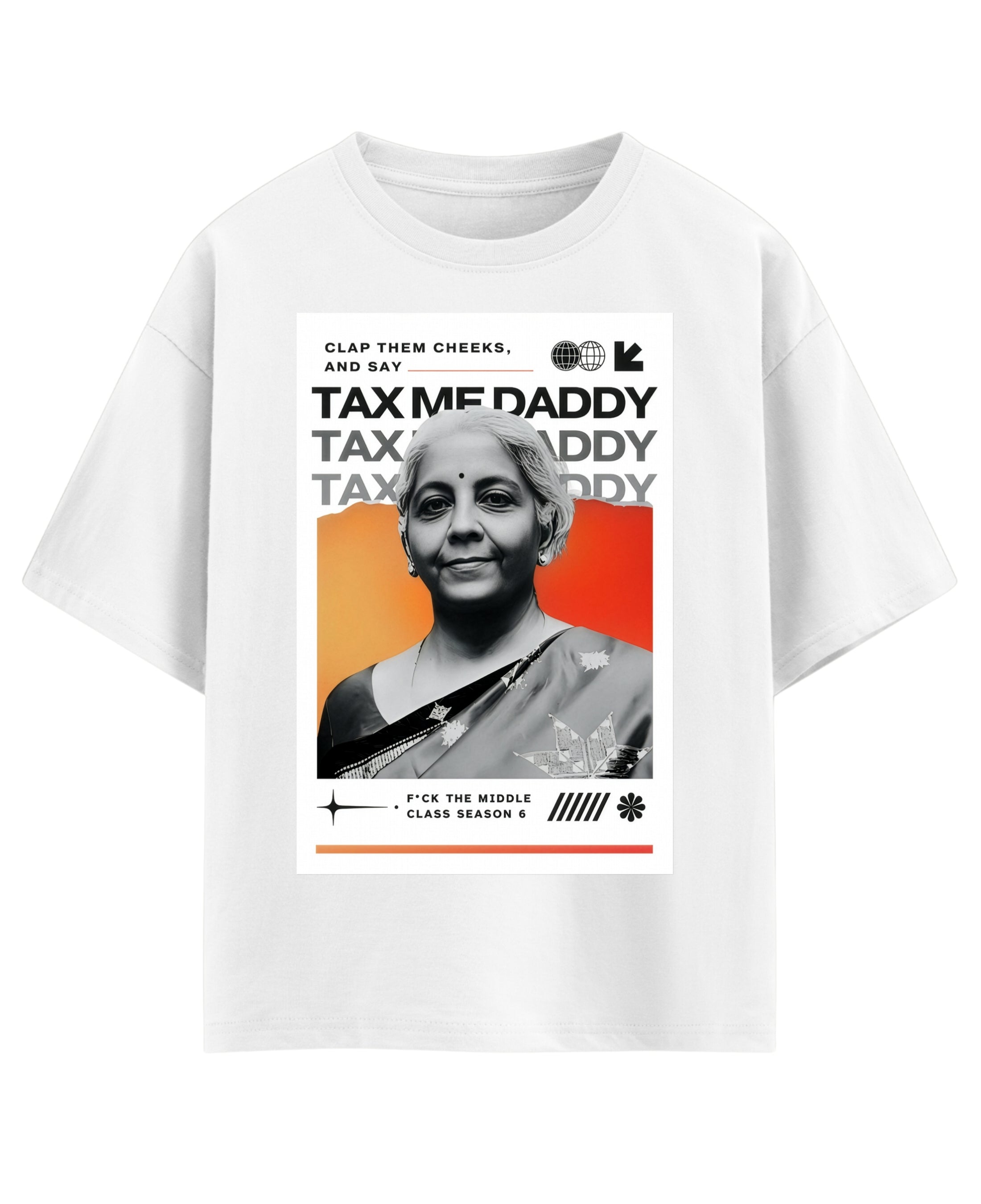 White Oversized T-shirt Front Design