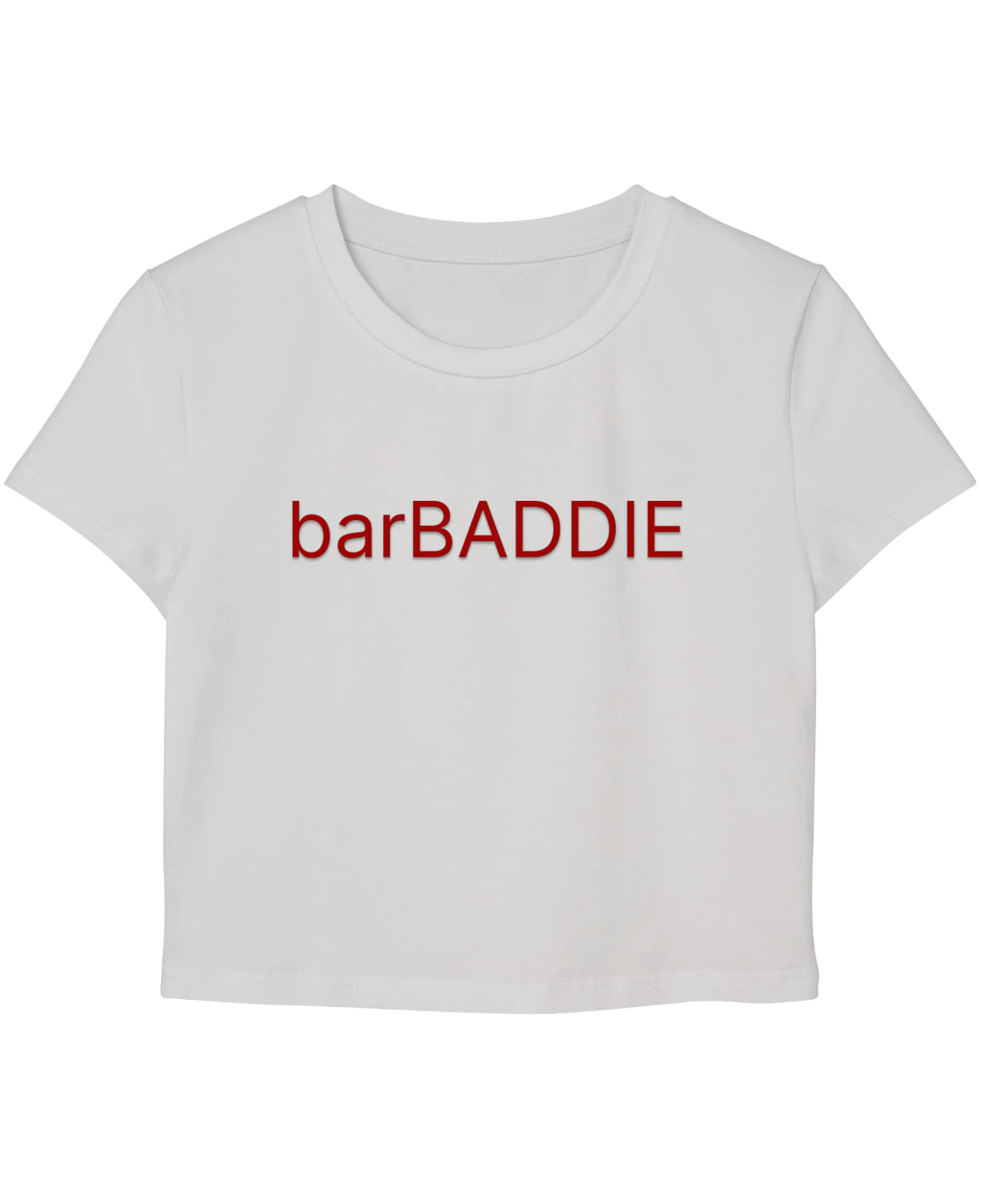 White Baby Tee Front Design